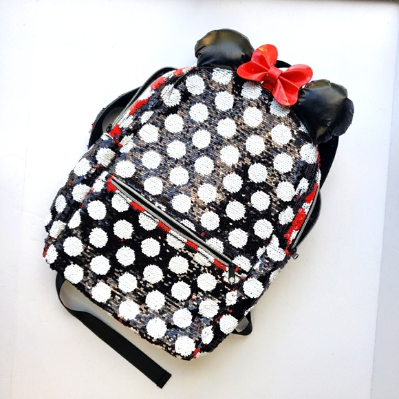 Disney Handbags - Disney Parks reversible sequin Minnie Mouse backpack